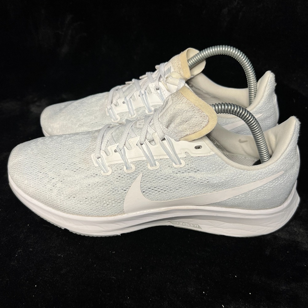 Nike‎ Air Zoom Pegasus 36 AQ2210-100 Womens 10 Shoes White Half Blue Sneakers